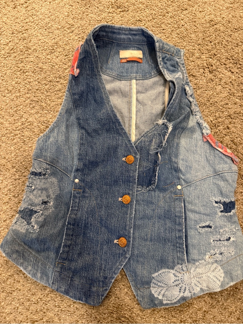 Pilcro Light Blue Denim Vest